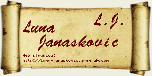 Luna Janašković vizit kartica